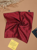 Maroon Abstract Reversible Stole & Pocket Square Set