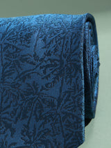 Blue Floral Woven Necktie