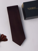 Dark Brown Solid Necktie