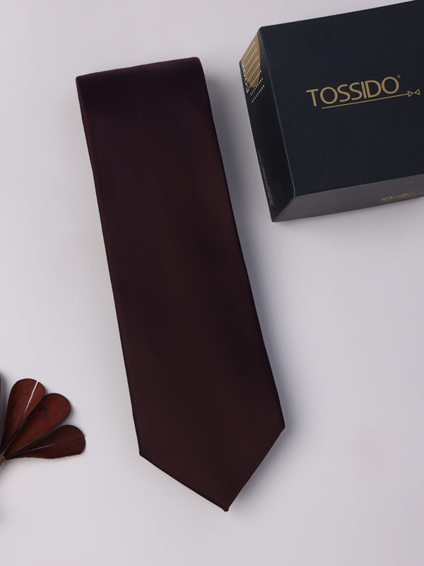 Dark Brown Solid Necktie