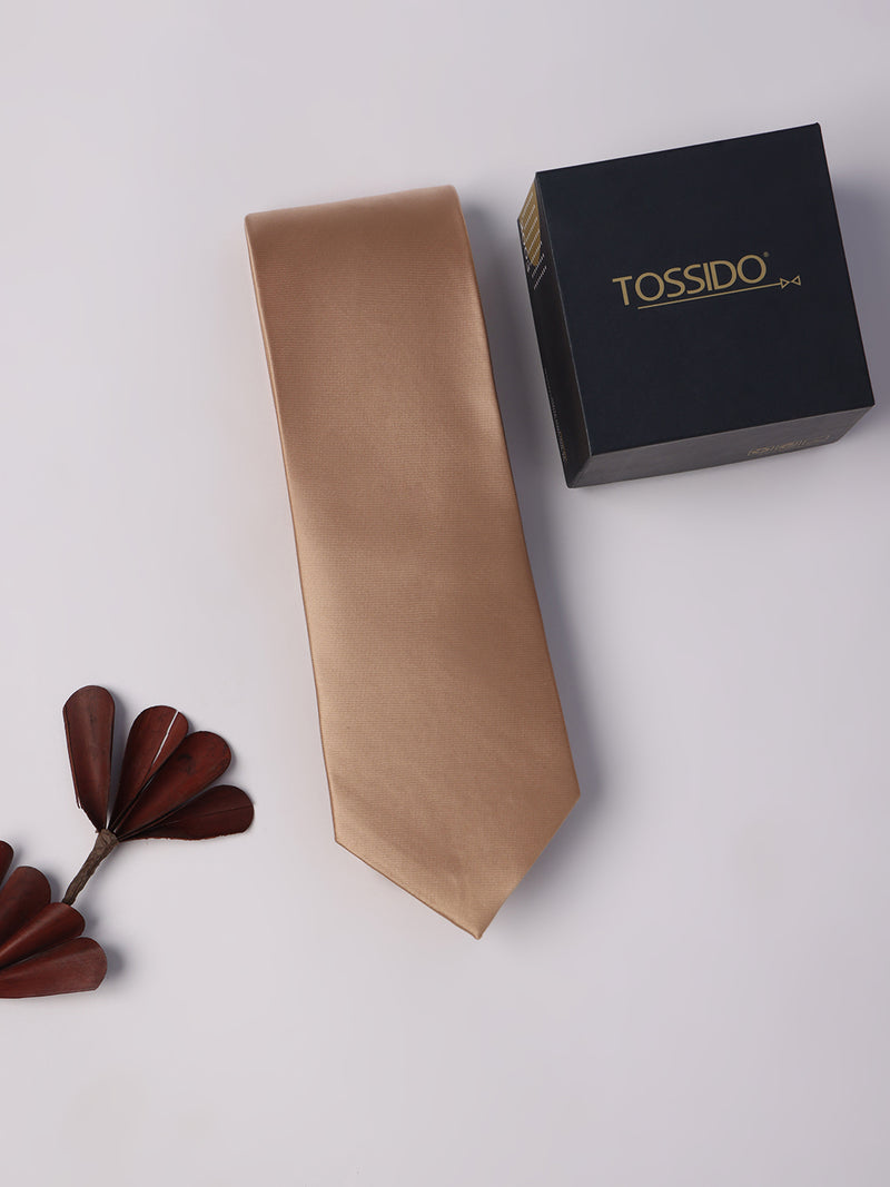 Gold Solid Necktie