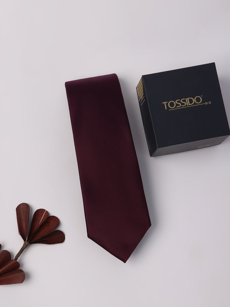 Maroon Solid Necktie