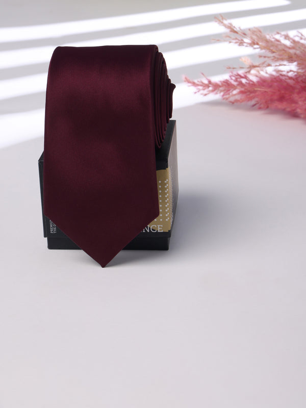 Maroon Solid Necktie