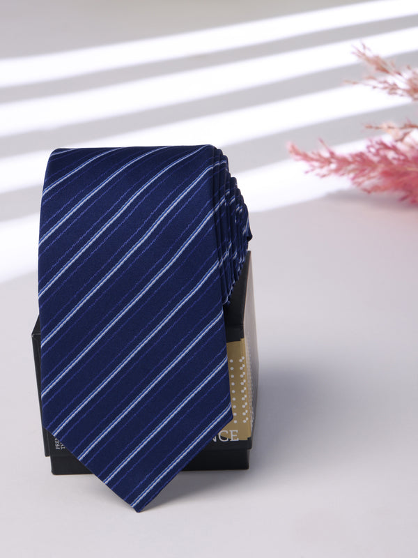 Blue Stripe Woven Necktie