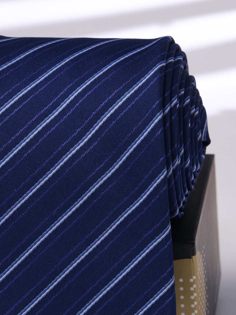Blue Stripe Woven Necktie
