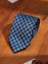 Blue Check Printed Necktie