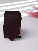 Dark Brown Solid Necktie