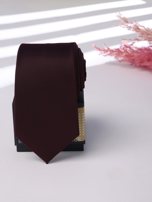 Dark Brown Solid Necktie