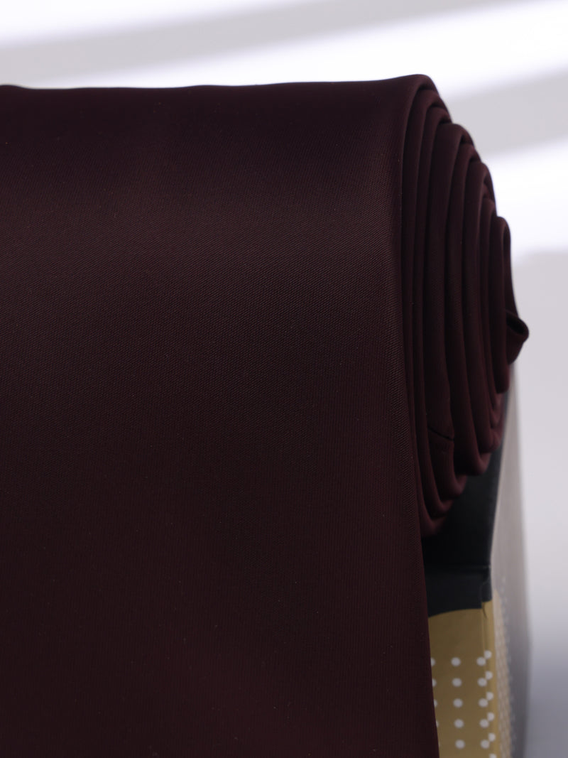 Dark Brown Solid Necktie
