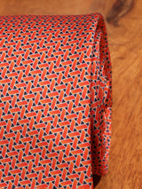 Peach Geometric Printed Necktie