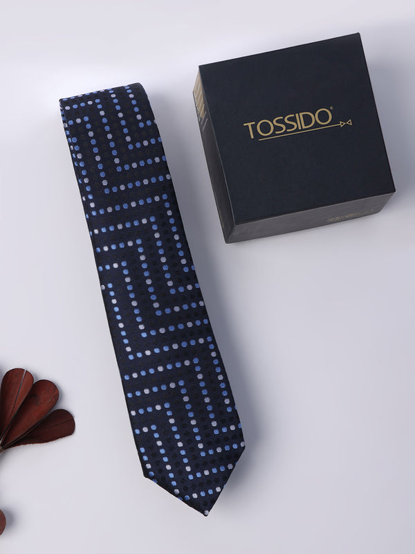 Blue Polka Skinny Necktie