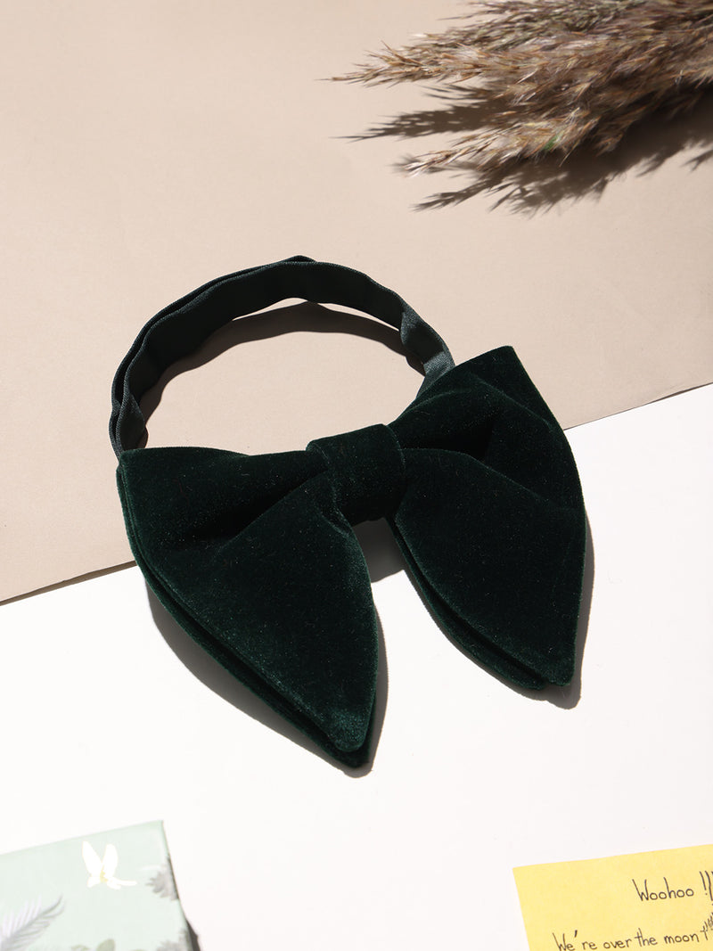 Dark Green Velvet Bowtie