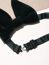 Dark Green Velvet Bowtie