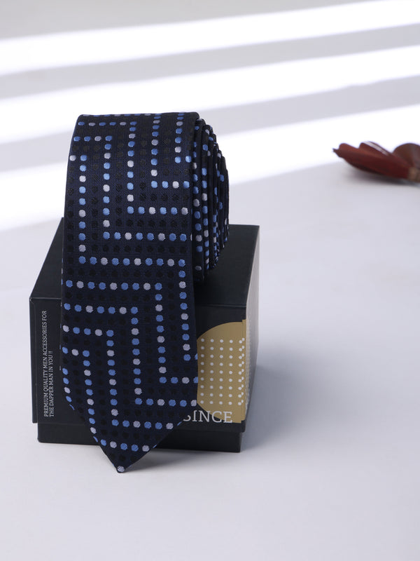 Blue Polka Skinny Necktie