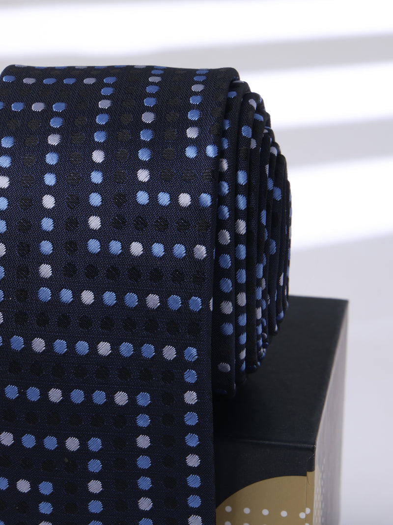 Blue Polka Skinny Necktie