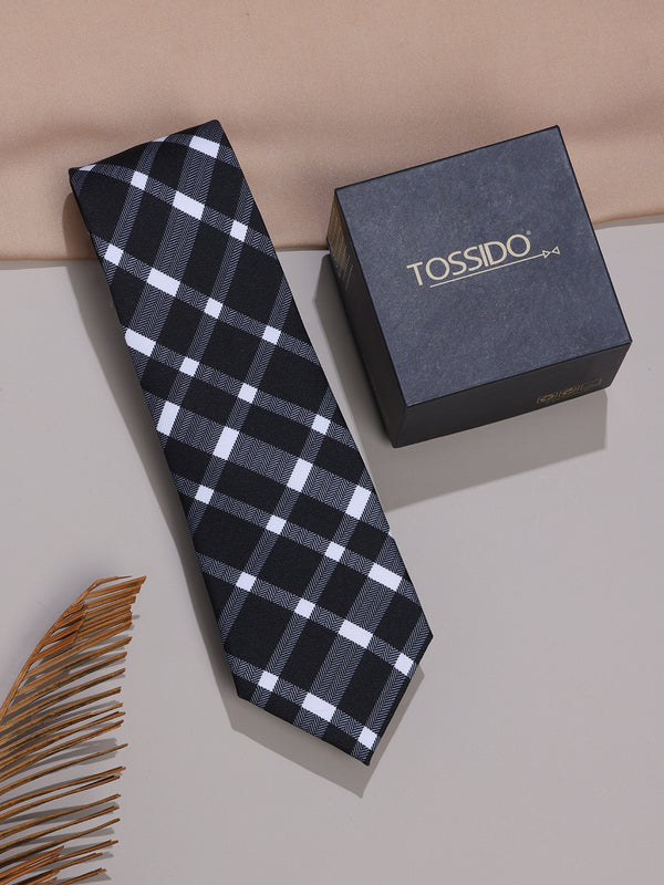 Black Micro Fiber Necktie