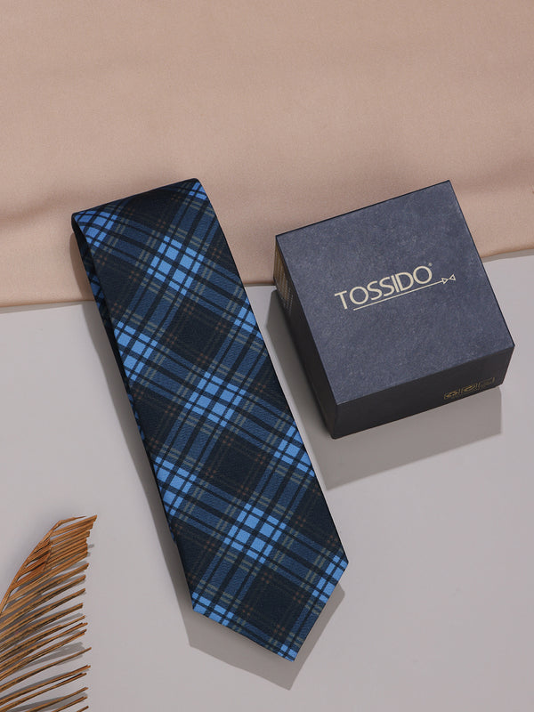 Blue Micro Fiber Necktie