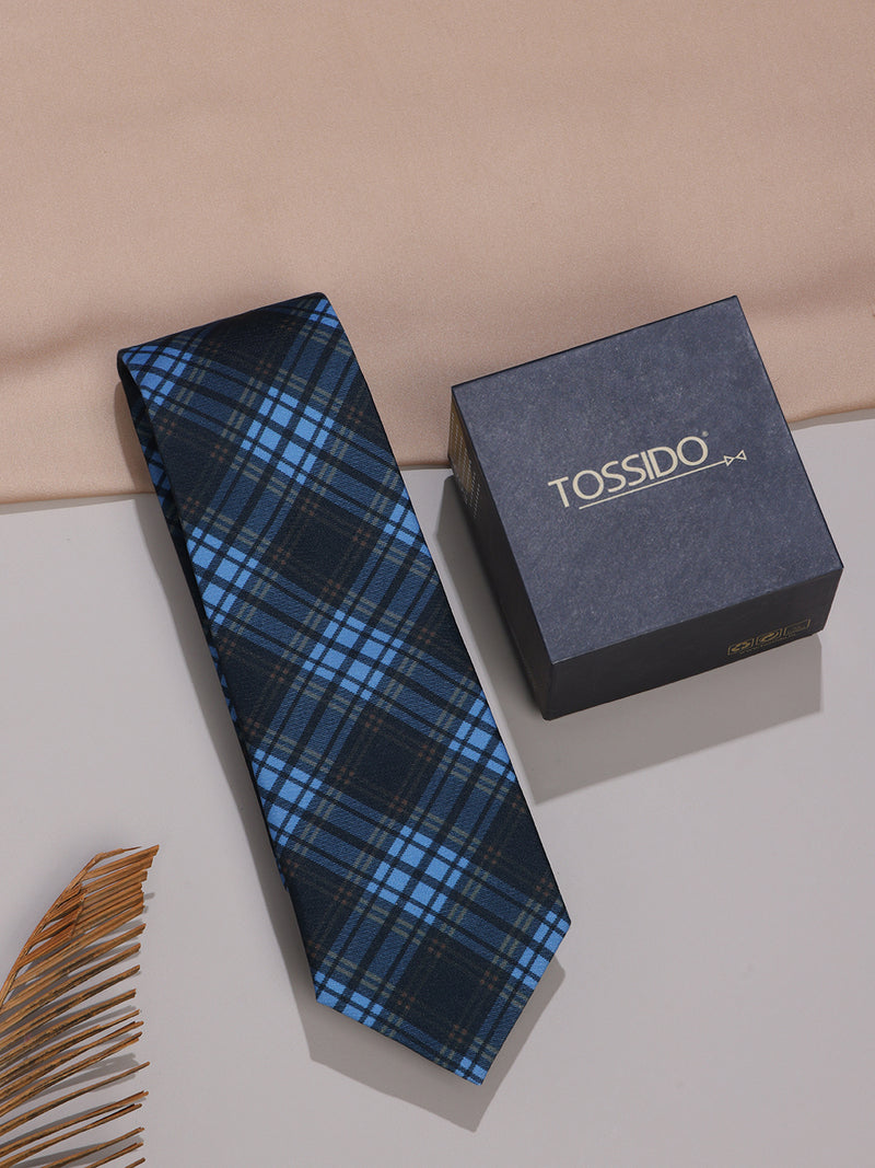 Blue Micro Fiber Necktie