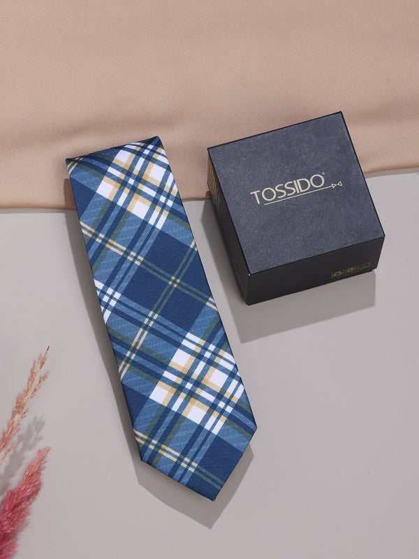 Blue Micro Fiber Necktie