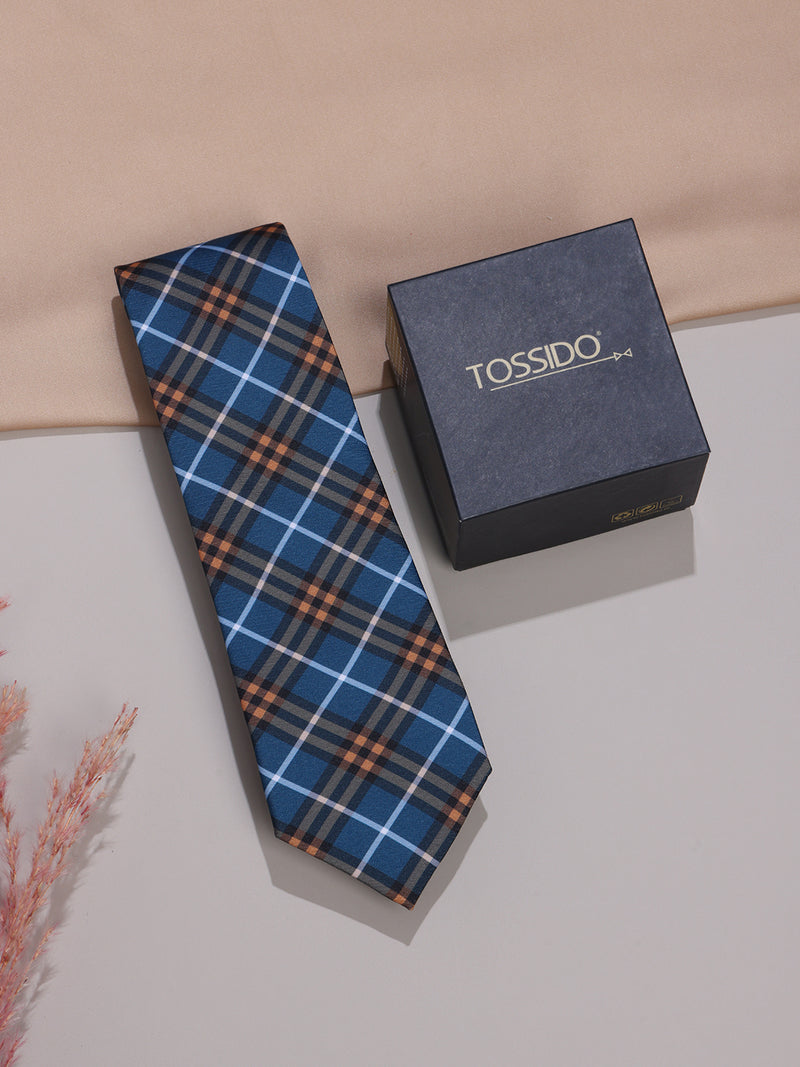 Blue Micro Fiber Necktie