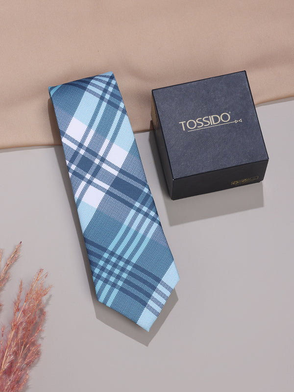 Blue Micro Fiber Necktie