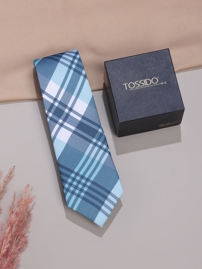 Blue Micro Fiber Necktie