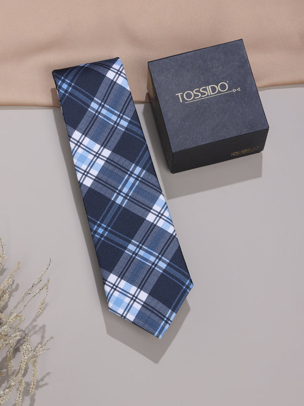 Blue Micro Fiber Necktie