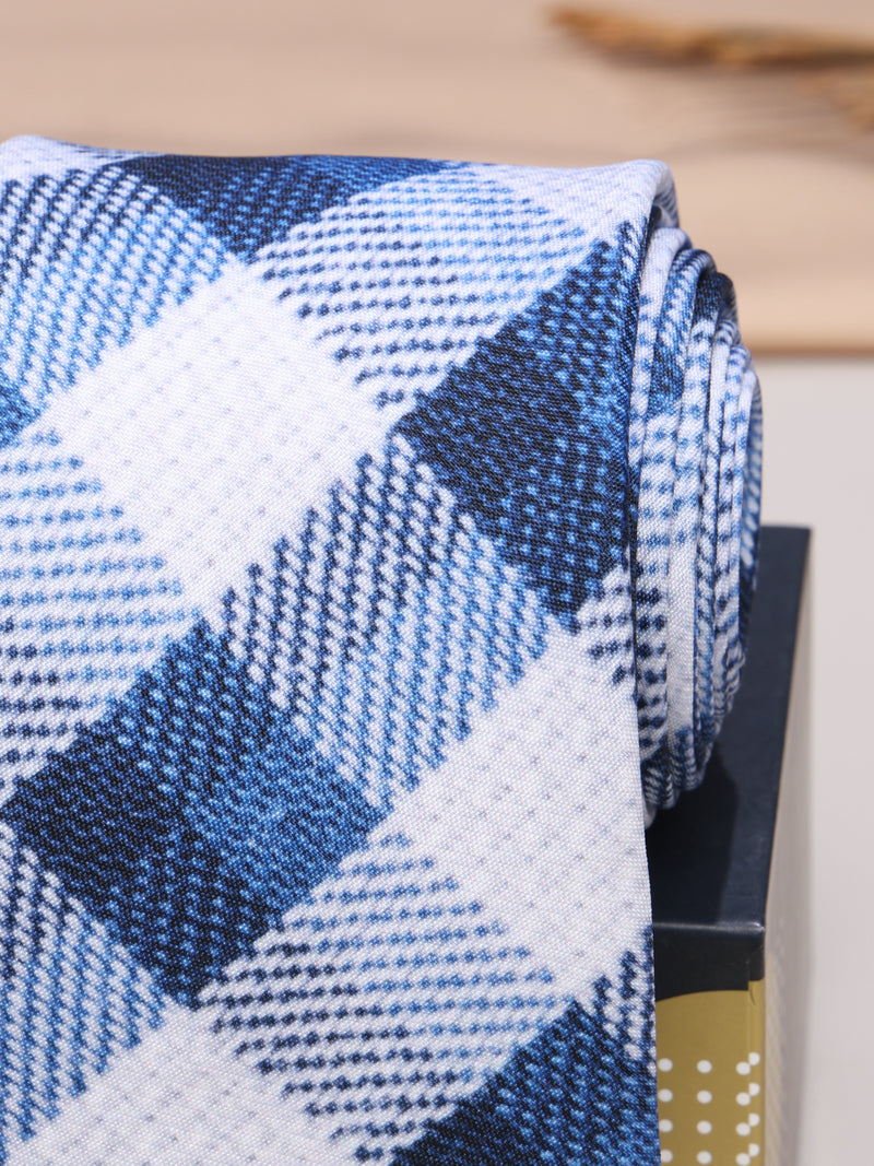 Blue Micro Fiber Necktie