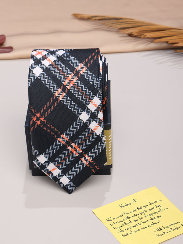 Black & White Micro Fiber Necktie