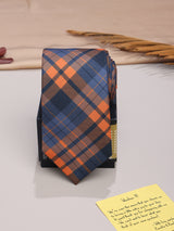 Blue & Orange Micro Fiber Necktie