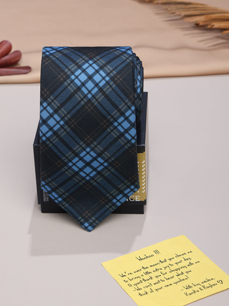 Blue Micro Fiber Necktie