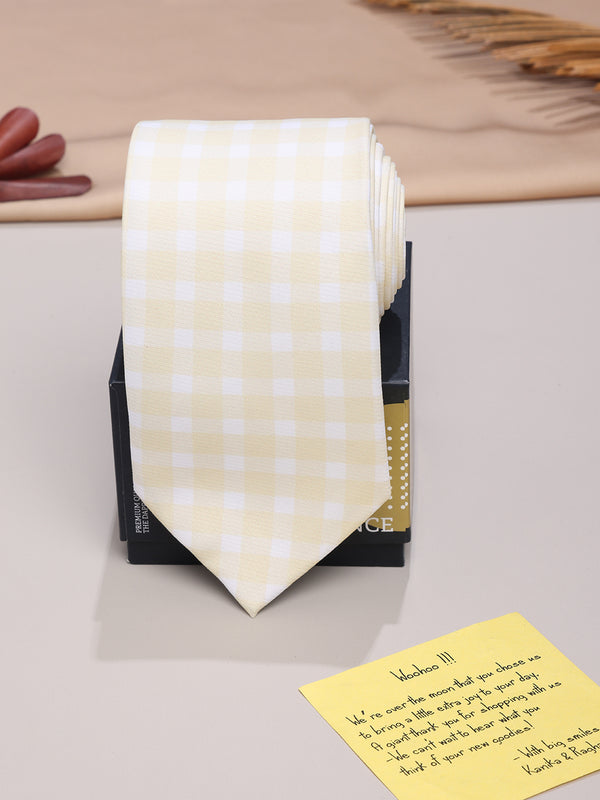 Beige Micro Fiber Necktie