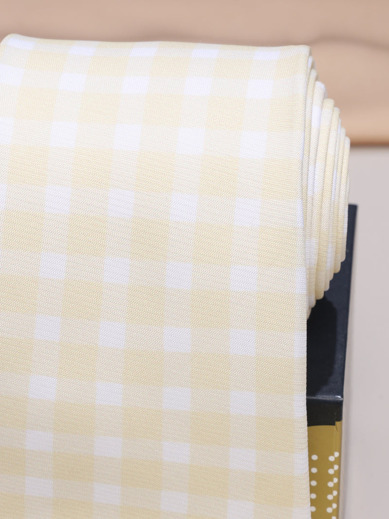 Beige Micro Fiber Necktie