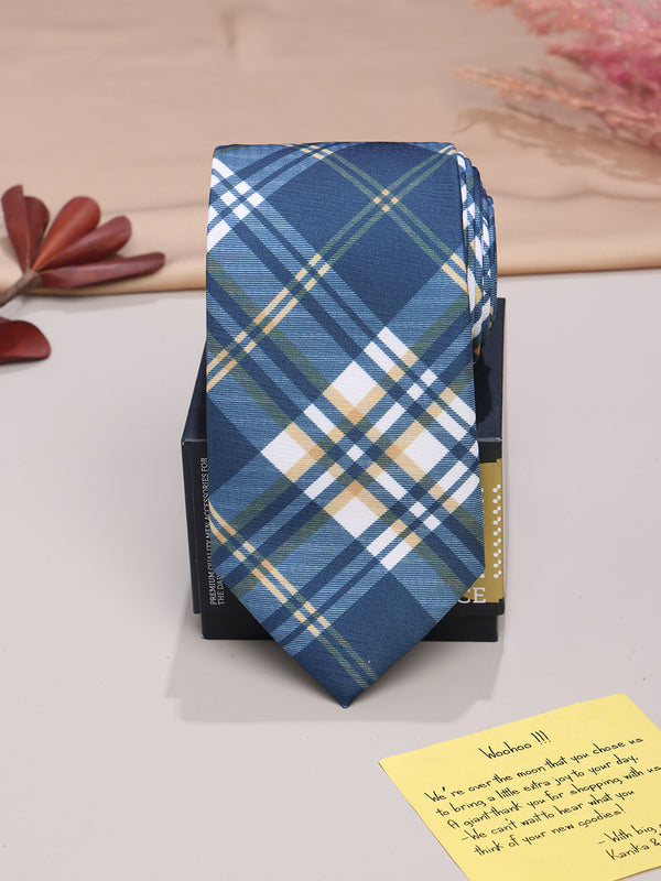 Blue Micro Fiber Necktie