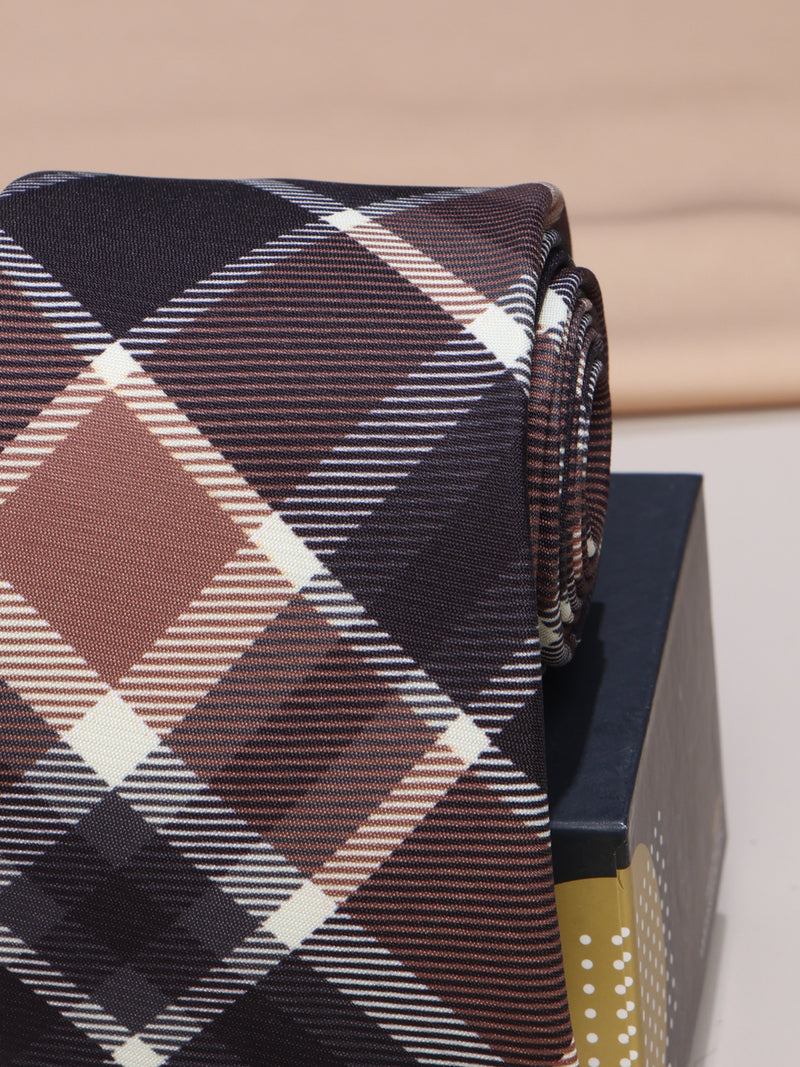 Brown Micro Fiber Necktie