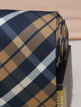 Blue & Mustard Micro Fiber Necktie