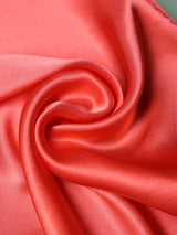 Peach Solid Silk Pocket Square