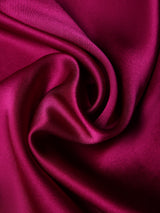 Burgundy Solid Silk Pocket Square