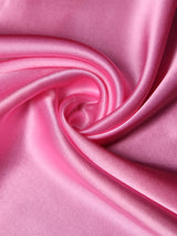 Flamingo Pink Solid Silk Pocket Square