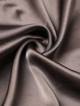 Dark Grey Solid Silk Pocket Square