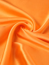 Orange Solid Silk Pocket Square