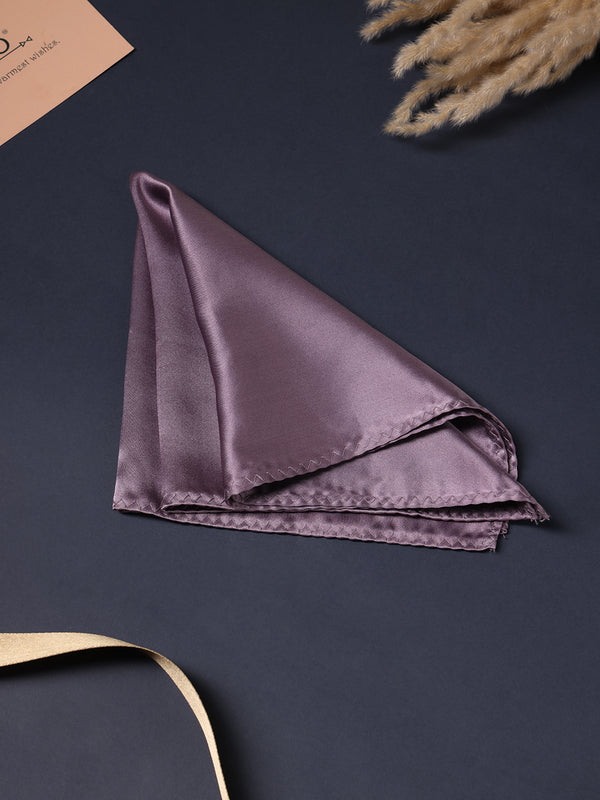 Purple Solid Silk Pocket Square