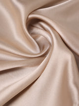 Light Beige Solid Silk Pocket Square