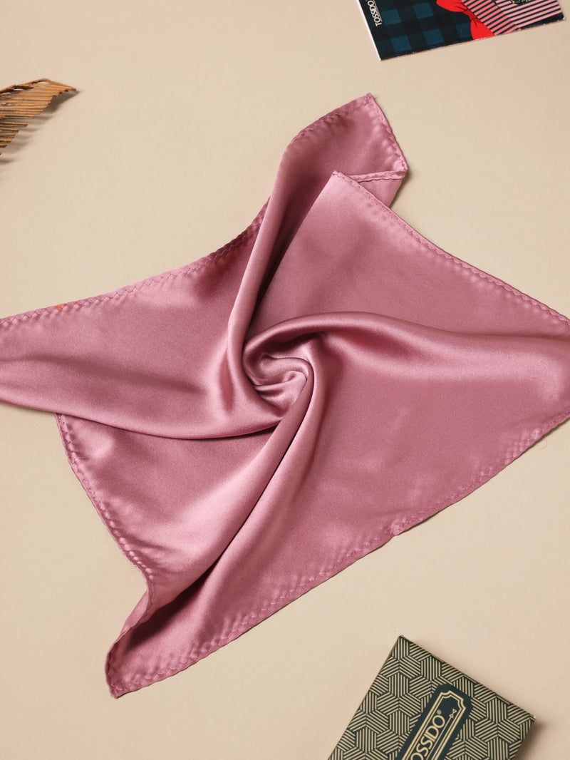 Blush Pink Solid Silk Pocket Square