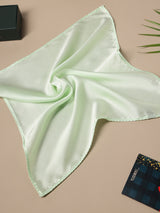 Nyanza Green Solid Silk Pocket Square