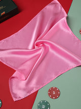 Flamingo Pink Solid Silk Pocket Square