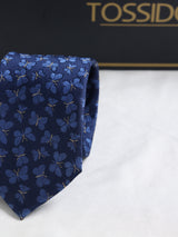 Blue Butterfly Woven Silk Necktie