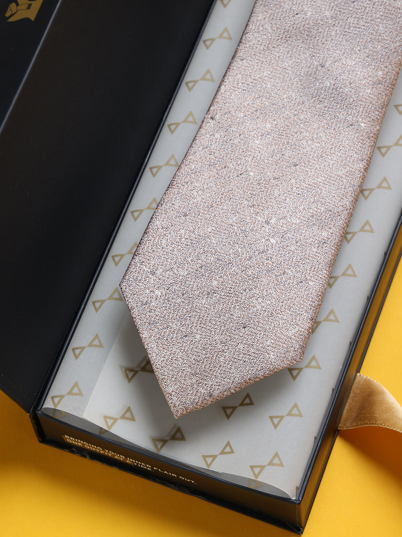 Gold Abstract Woven Silk Necktie