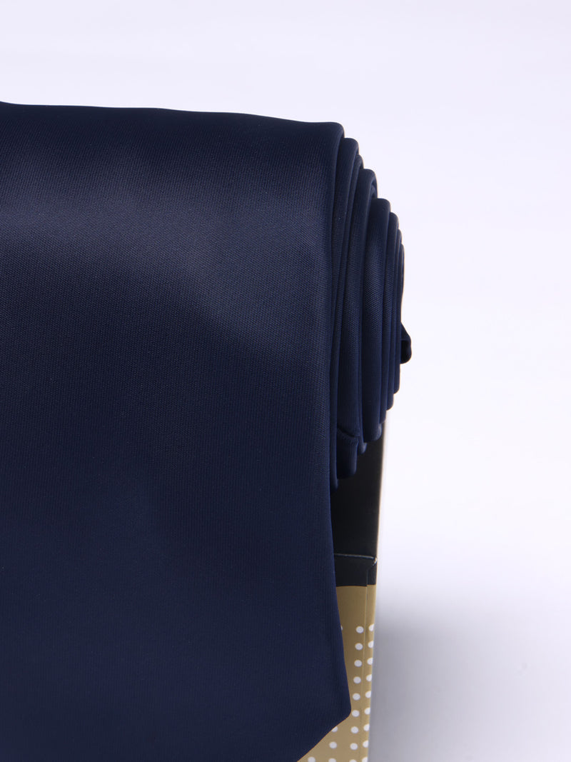 Navy Blue Solid Necktie