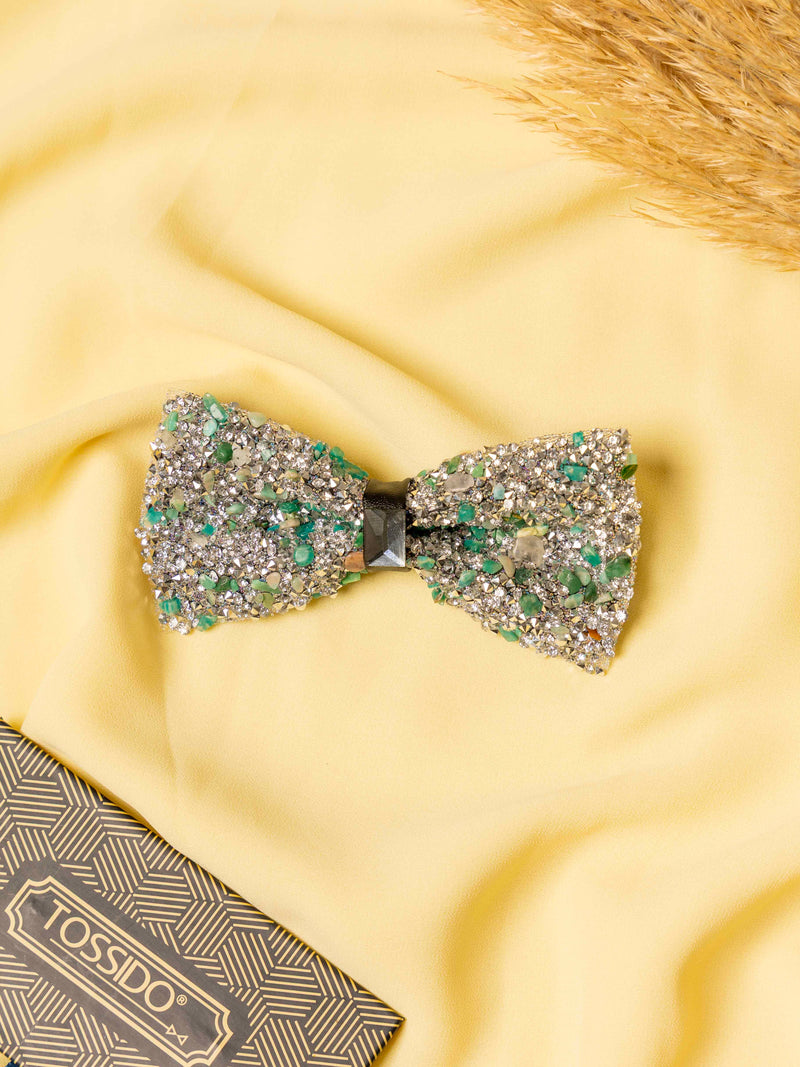 Crystal Meadow Gemstone Bowtie